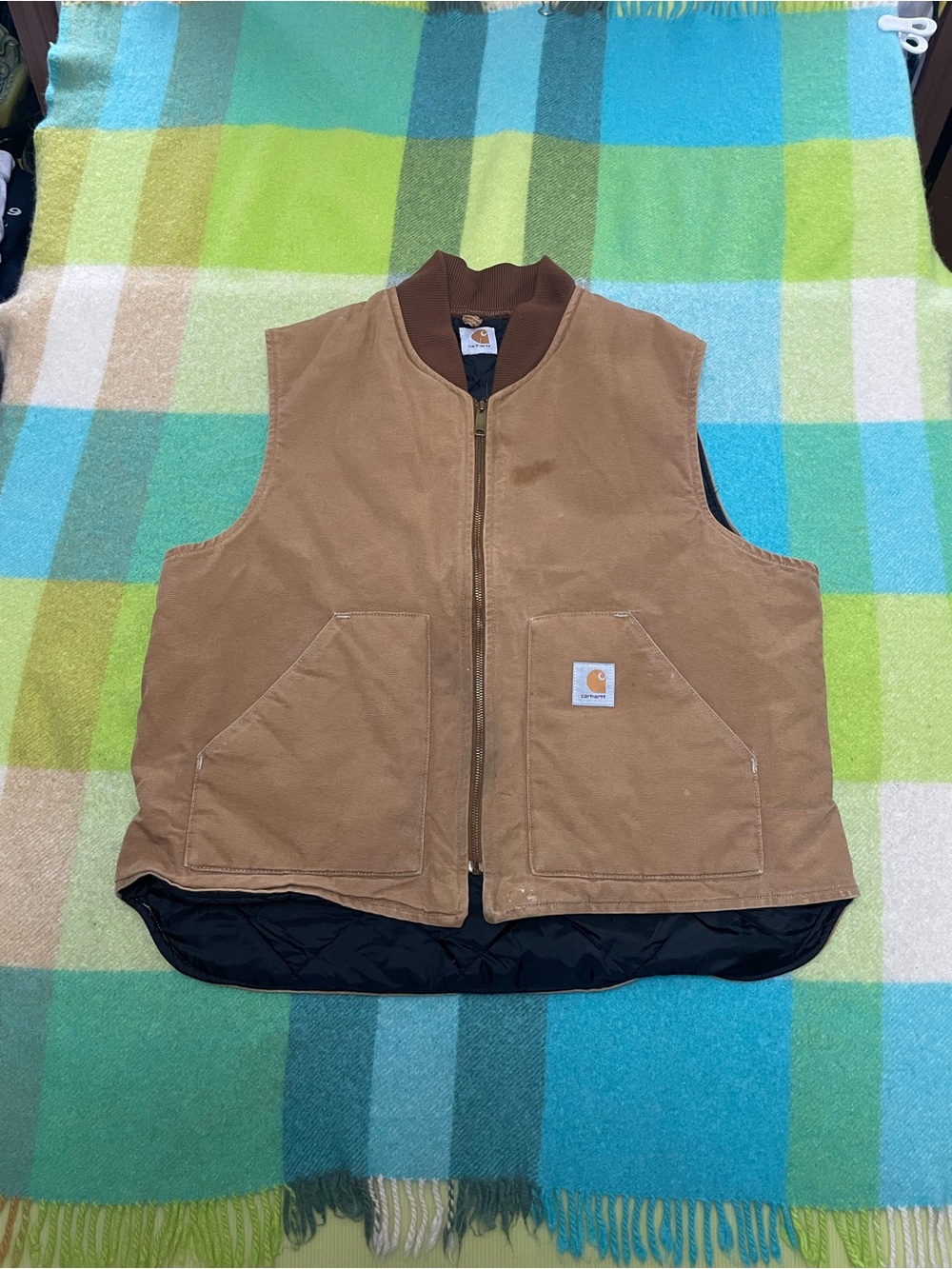 Vintage Carhartt Quilted Lined Canvas Vest Men’s
